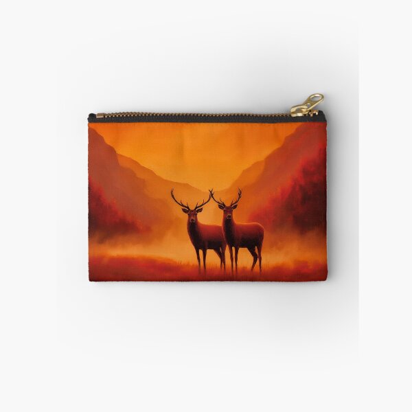 Item preview, Two Deer in a Fiery Landscape designed and sold by PetsArt.