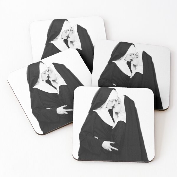 Item preview, Lesbian Nuns Kissing designed and sold by hellbillyhorror.