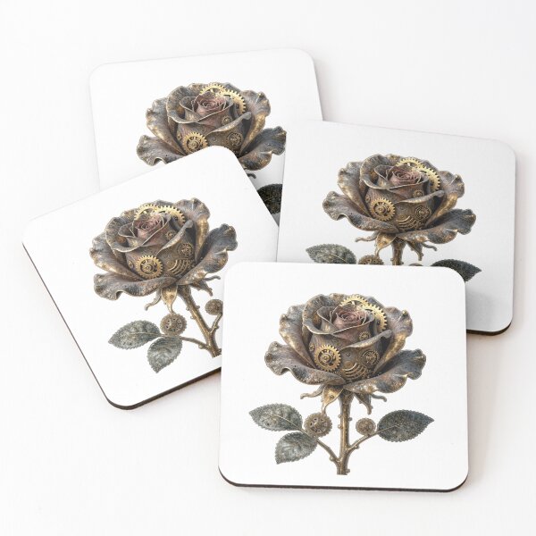 Item preview,  Steampunk Rose Print and  Mechanical Botanical Art  designed and sold by Marcu Ioachim.