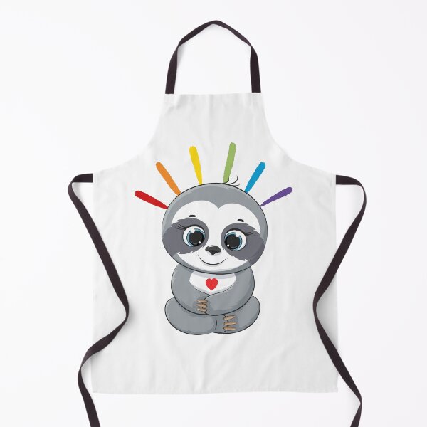 Item preview, Happy Sloth - Cute Gray Sloth with Rainbow and Heart designed and sold by Love3Happy.