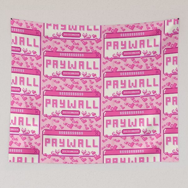 Item preview, Paywall $13 To Unlock • Pixel Heart Gamer Meme Creator Economy Design designed and sold by Xena Zeit-Geist.