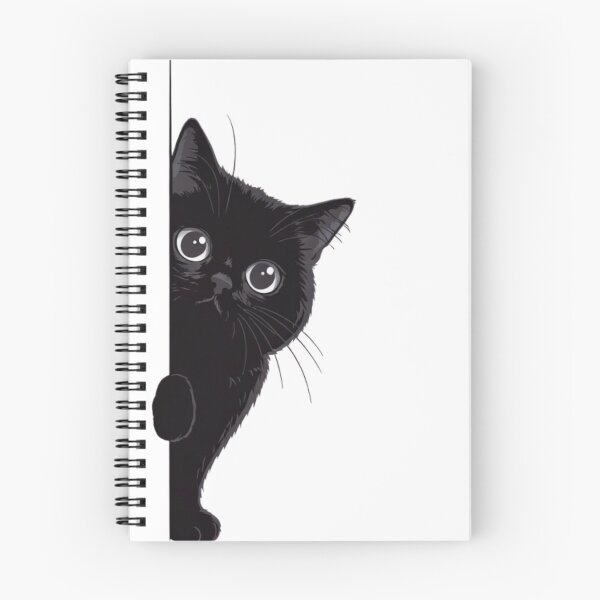 Item preview, Black Cat Peeking  designed and sold by dudelinart.