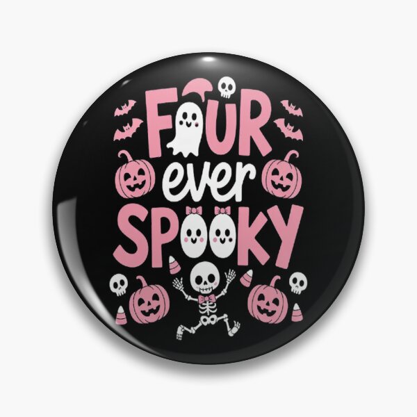 Item preview, Four Ever Spooky Halloween Ghost 4th Birthday Bow Ghost designed and sold by TeamLequid.