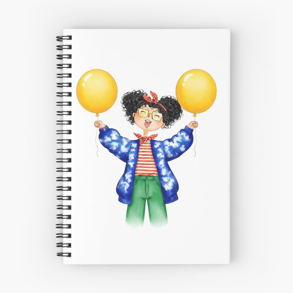 Item preview, Spread the Joy - Happy Girl with Yellow Balloons Art designed and sold by VauxelleArt.