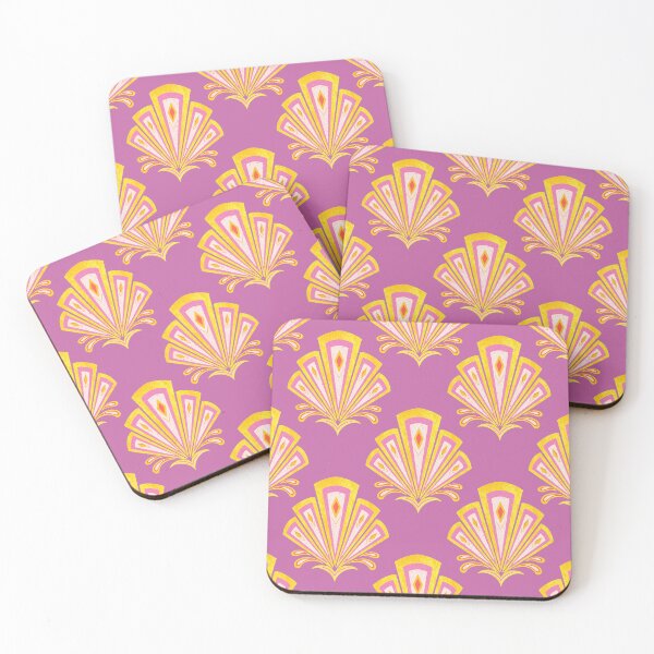 Item preview, Art Deco Damask - pink and yellow designed and sold by Home Cyn Home.