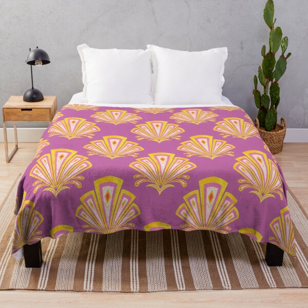Item preview, Art Deco Damask - pink and yellow designed and sold by Home Cyn Home.