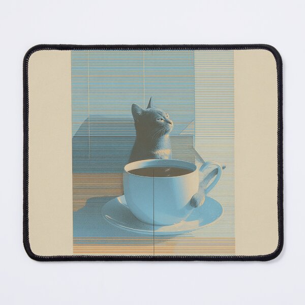 Item preview, Cat with Coffee Cup in Sunlight designed and sold by CLEARART7.