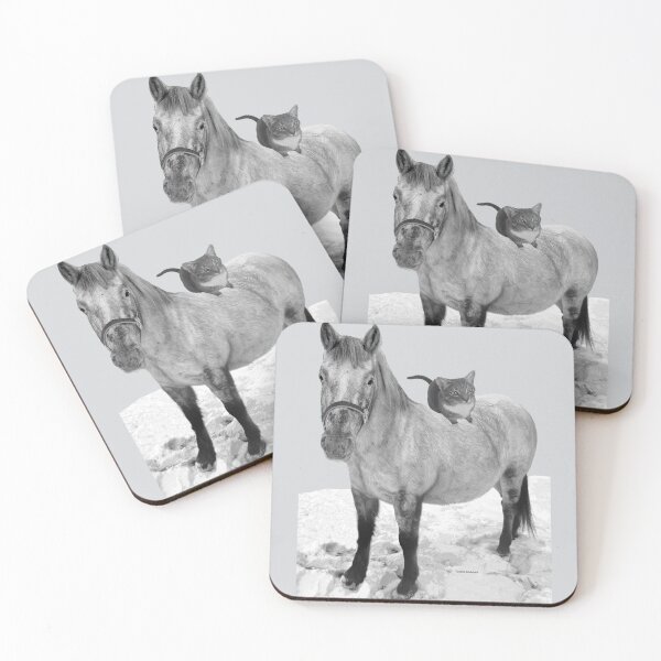 Item preview, Helpful Horse Accommodates Cat in the Snow designed and sold by kristalcurt.