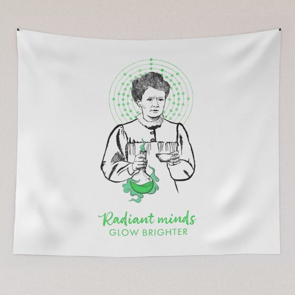 Item preview, Maria Skłodowska-Curie, Radiant minds, minimalistic, scandi, black and green designed and sold by Drawmecute.