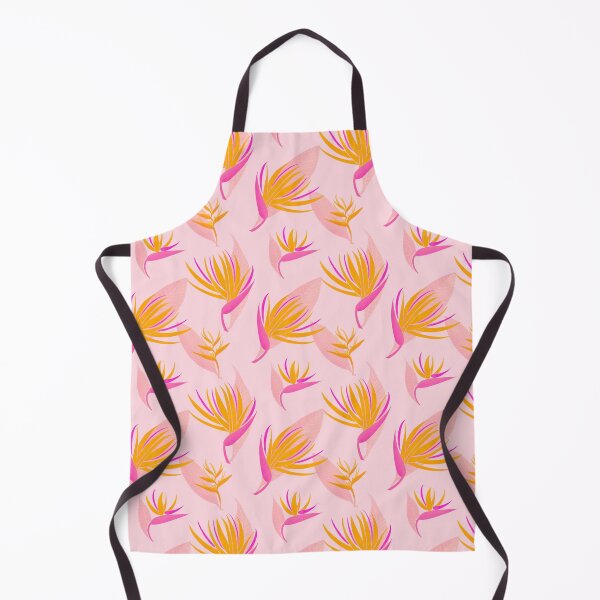Item preview, Pink and yellow bird of paradise pattern designed and sold by Home Cyn Home.