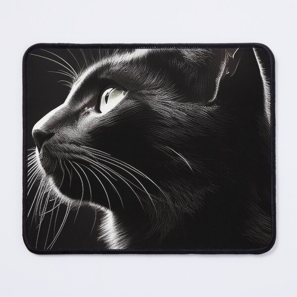 Item preview, Beautiful black cat backlit at a black background designed and sold by Photopat.