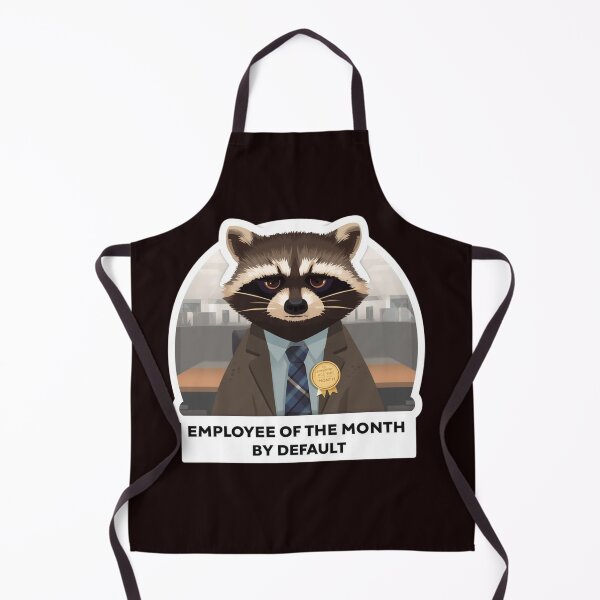 Item preview, Funny Overworked Raccoon - Employee of the Month (By Default) designed and sold by The Prompted Soul.