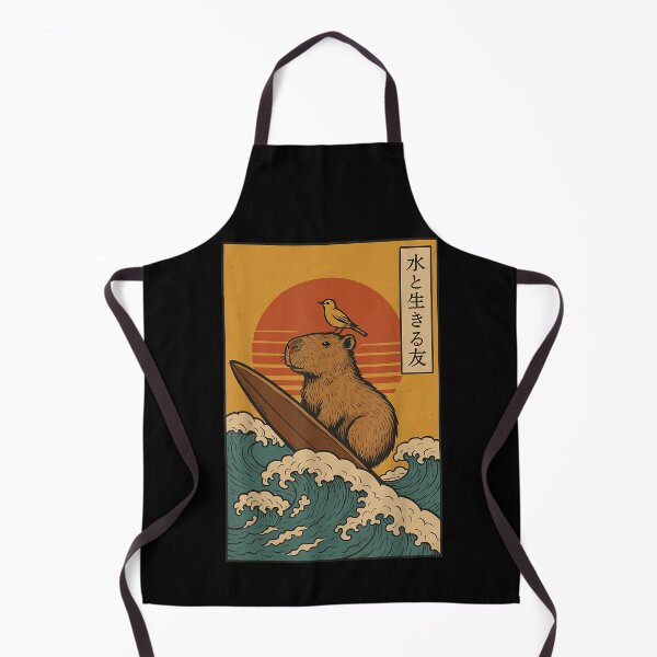 Item preview, Capybara Surfing Japanese Art for Men Women Kids , Capybara Gift Lover designed and sold by DZIRI NAJAT.