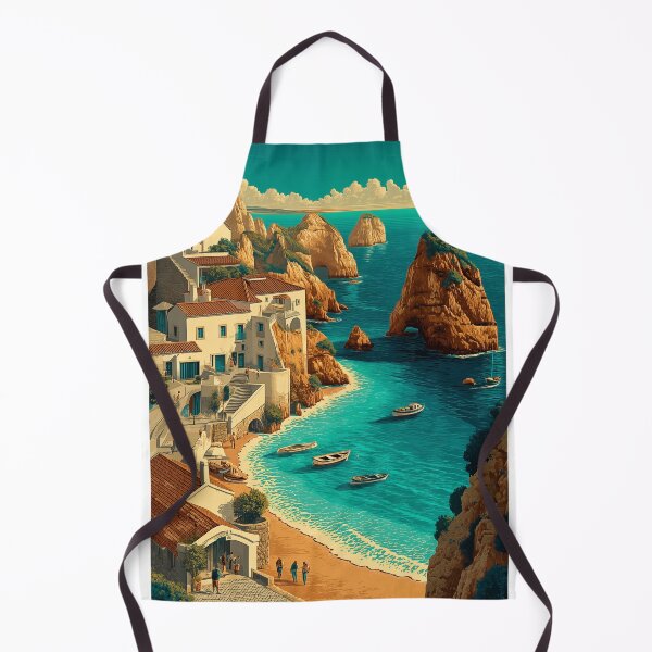 Item preview, Lagos Portugal - Village with Turquoise Sea designed and sold by PetsArt.