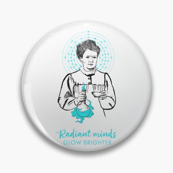 Item preview, Maria Skłodowska-Curie, Radiant minds, minimalistic, scandi, black and blue designed and sold by Drawmecute.