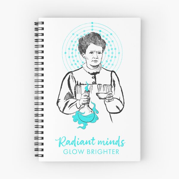 Item preview, Maria Skłodowska-Curie, Radiant minds, minimalistic, scandi, black and blue designed and sold by Drawmecute.