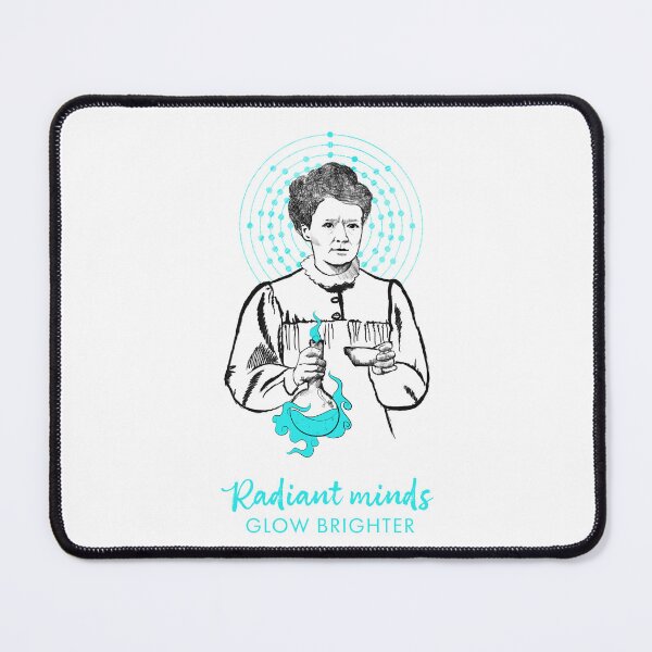 Item preview, Maria Skłodowska-Curie, Radiant minds, minimalistic, scandi, black and blue designed and sold by Drawmecute.
