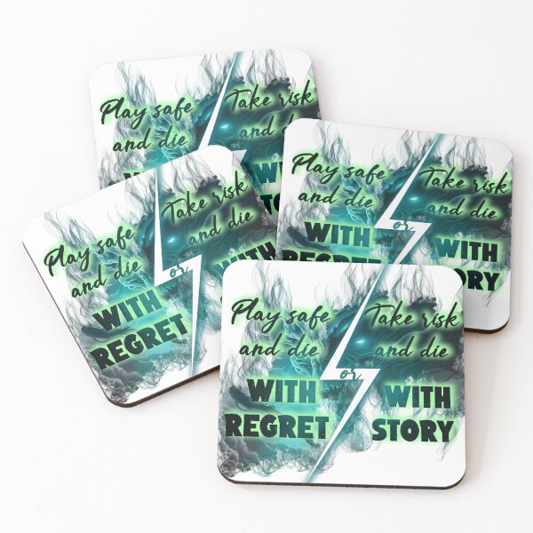 Item preview, Play Safe or Take Risk – Motivational Quote Dark Abstract Art designed and sold by Yatra graphics.