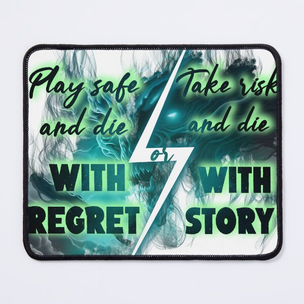 Item preview, Play Safe or Take Risk – Motivational Quote Dark Abstract Art designed and sold by Yatra graphics.