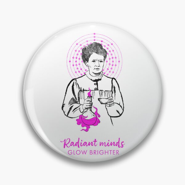 Item preview, Maria Skłodowska-Curie, Radiant minds, minimalistic, scandi, black and pink designed and sold by Drawmecute.