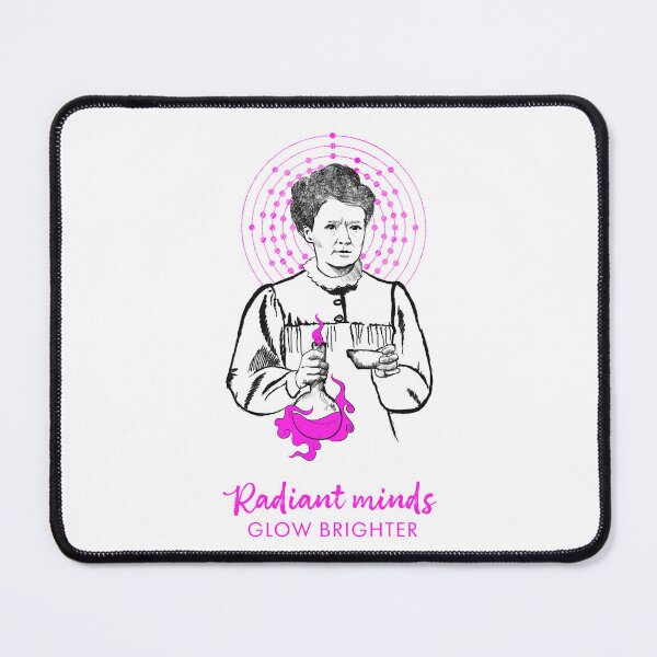 Item preview, Maria Skłodowska-Curie, Radiant minds, minimalistic, scandi, black and pink designed and sold by Drawmecute.