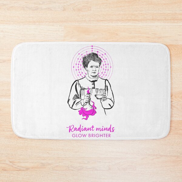 Item preview, Maria Skłodowska-Curie, Radiant minds, minimalistic, scandi, black and pink designed and sold by Drawmecute.
