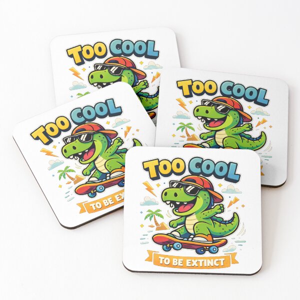 Item preview, Happy Skateboarding Dinosaur – Cute Dino Sticker & Apparel Design designed and sold by Hummer Studio.