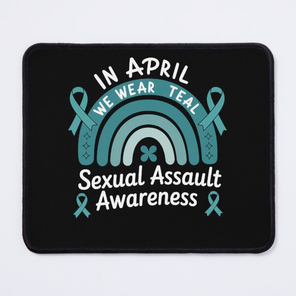 Item preview, Sexual Assault Awareness Month Rainbow Teal Ribbon Support designed and sold by cosmicncozyS.