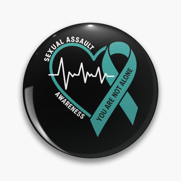Item preview, Sexual Assault Awareness Month Heart Teal Ribbon Support designed and sold by cosmicncozyS.