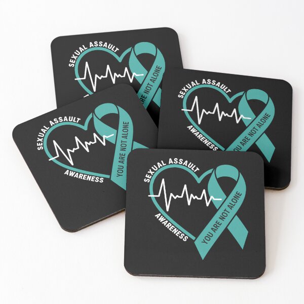 Item preview, Sexual Assault Awareness Month Heart Teal Ribbon Support designed and sold by cosmicncozyS.