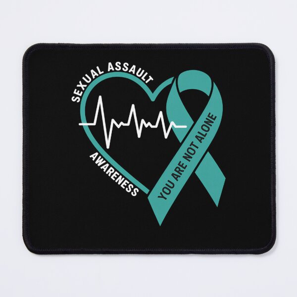 Item preview, Sexual Assault Awareness Month Heart Teal Ribbon Support designed and sold by cosmicncozyS.
