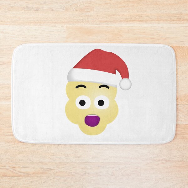 Item preview, CREAM POPCORN EMOJI WITH SANTA HAT designed and sold by POPCORN EMOJIS.