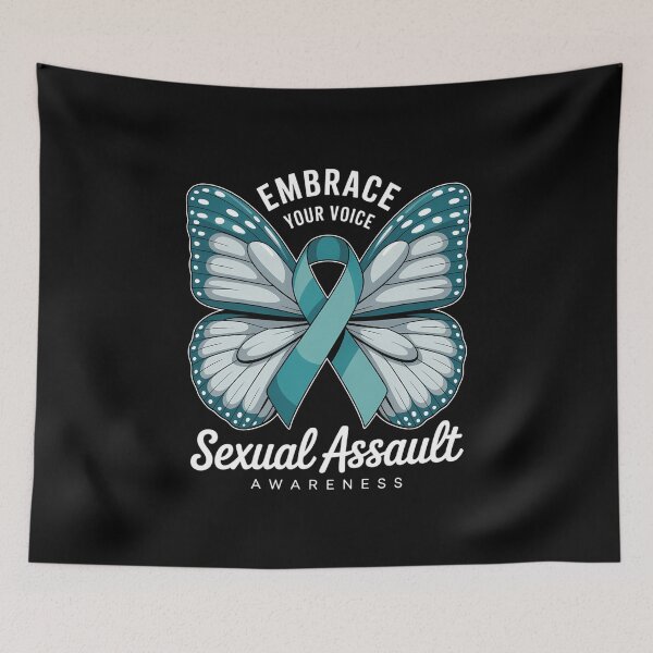 Item preview, Sexual Assault Awareness Month Butterfly Teal Ribbon designed and sold by cosmicncozyS.