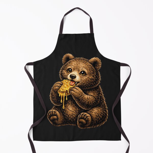 Item preview, Gothic Cute Bear Eating Honey – Vintage Engraved Bear Illustration designed and sold by ColorSplash123.