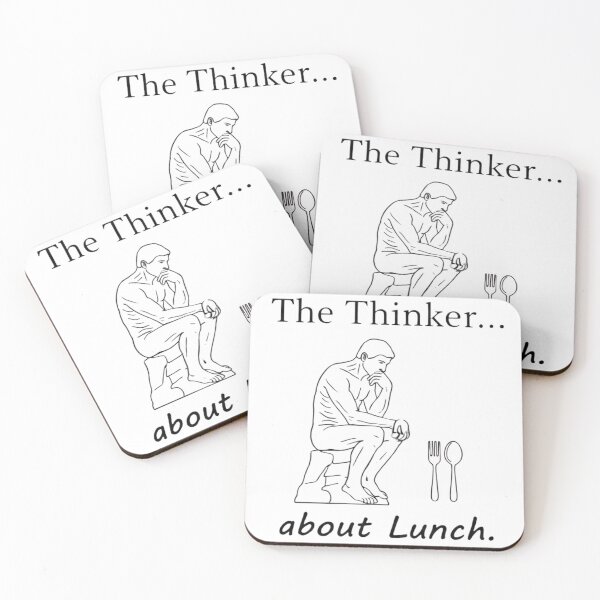 Item preview, The Thinker About Lunch Funny Classical Art Statue designed and sold by SEVEN ART PRODUCT.