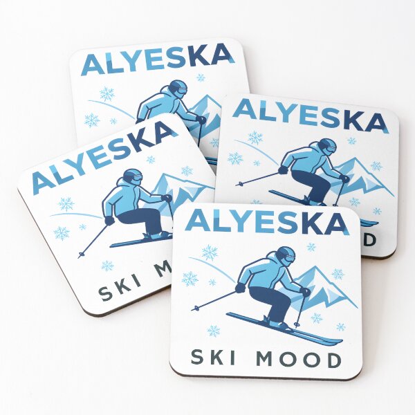 Item preview, Alyeska Ski Mood – Minimal Winter Sports Art Design designed and sold by KivaroArt.