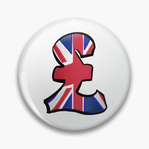 Item preview, Rich Cash Money -  British Pound Sign in UK Flag colours London England Currency designed and sold by Artonmytee.