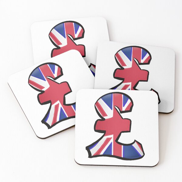 Item preview, Rich Cash Money -  British Pound Sign in UK Flag colours London England Currency designed and sold by Artonmytee.