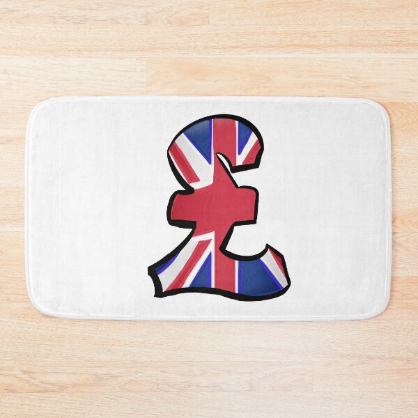 Item preview, Rich Cash Money -  British Pound Sign in UK Flag colours London England Currency designed and sold by Artonmytee.