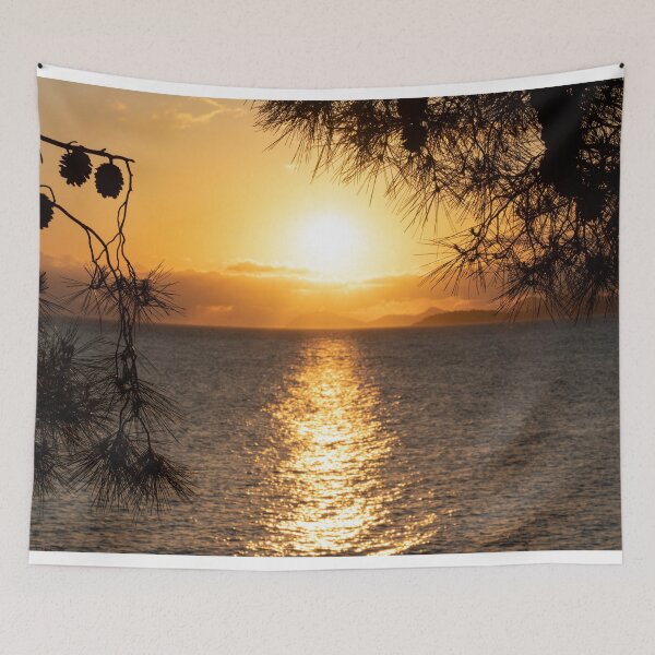 Item preview, Croatian Pine Sunset Seascape designed and sold by hawkie.