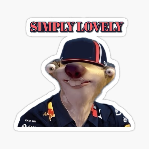 Simply Lovely Max Verstappen Meme Sticker