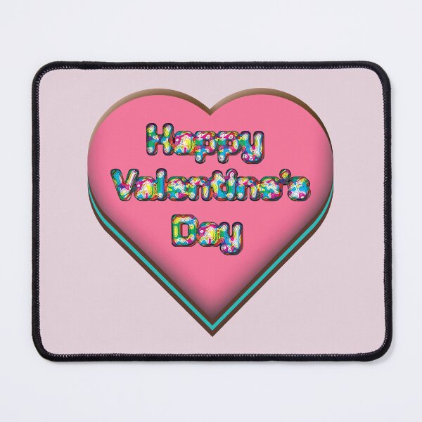 Item preview, Happy Valentine's Day Celebration with Pink Heart and Playful Lettering designed and sold by cremedecolor.