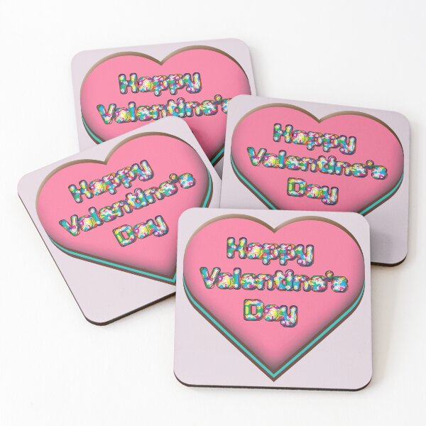 Item preview, Happy Valentine's Day Celebration with Pink Heart and Playful Lettering designed and sold by cremedecolor.