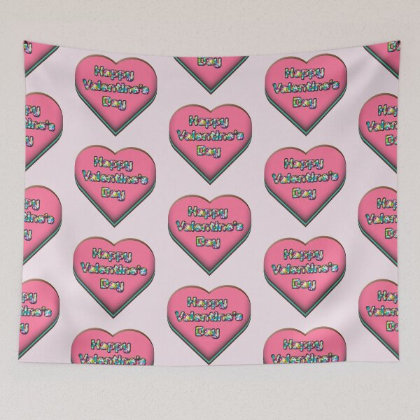 Item preview, Happy Valentine's Day Celebration with Pink Heart and Playful Lettering designed and sold by cremedecolor.