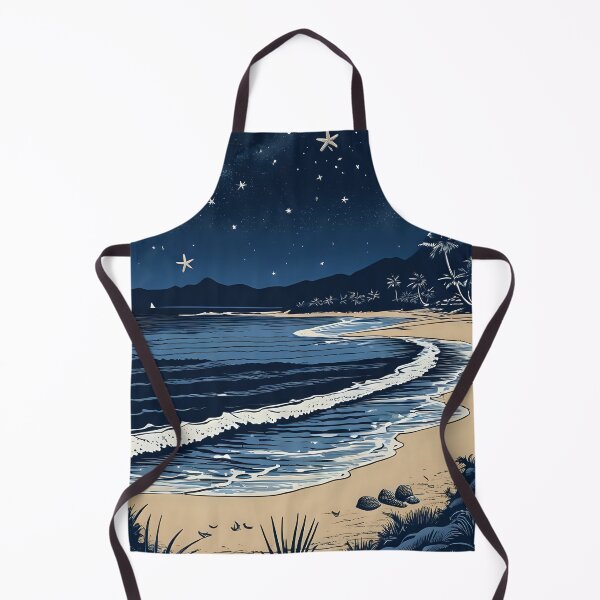 Item preview, Starry Night Over a Calm Moonlit Beach. designed and sold by MissYouONLY.