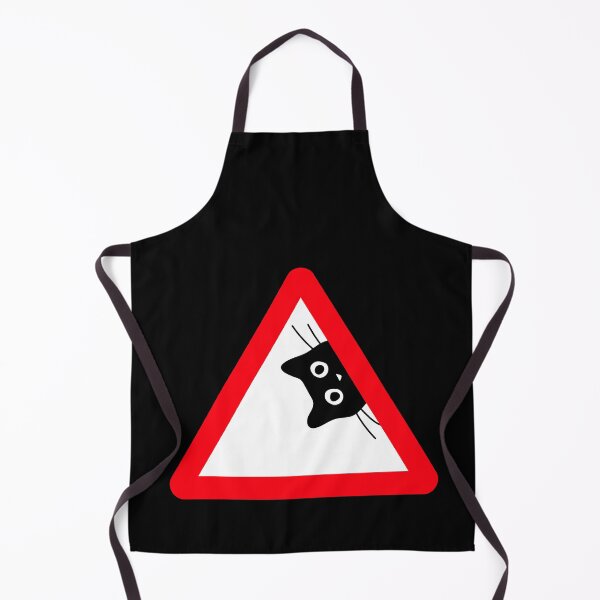 Item preview, Black Funny Sneaky Cat Warning Sign Beware of Cats European Road Sign designed and sold by Artycom.