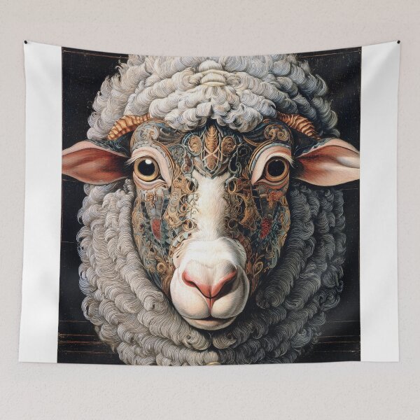 Item preview, Intricate Sheep Portrait designed and sold by lautir.