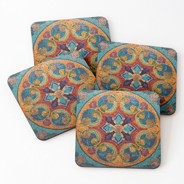 Item preview, Gaudi Inspired Vivid Mosaics Tile Pattern designed and sold by GrinGalore.