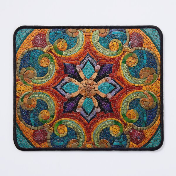Item preview, Gaudi Inspired Vivid Mosaics Tile Pattern designed and sold by GrinGalore.