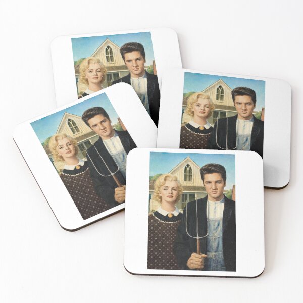 Item preview, American gothic with Elvis and Marilyn designed and sold by bluefrog.